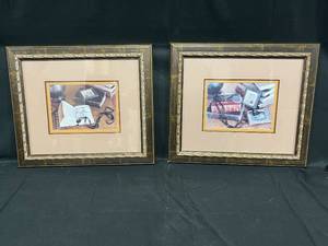 lot 14 image: 2 Wall Art Pictures From Schneidermans Furniture Pages of the Past & A Chapter in Time Orig Retail $69 Each