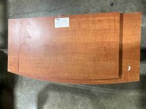 lot 273 image: TV Stand w Swivel by Bush Furniture - Medium Wood and Black Tones