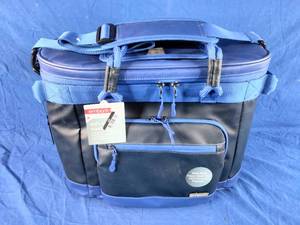 lot 29 image: Brand New Soft Sided 26qt Roller Cooler Blue Black - Embark