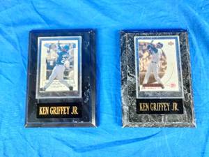 lot 52 image: Set of 2 Ken Griffey Jr. Cards and Plaques 5x7 MLB Cincinnati Reds 30