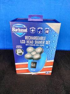 lot 77 image: Barbasol Rechargeable LCD Head Shaver Set