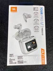 lot 86 image: JBL Tour Pro 2 True Wireless Adaptive Noise-Cancelling Bluetooth Earbuds - Champagne