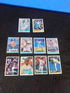 lot 57 image: Collectible MLB NFL Trading Sports Cards Ryan, Pena, Swan, Wilson, Jackson, Mahomes, Etc. 