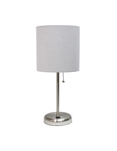 lot 73 image: Limelights Stick Lamp with USB Charging Port-Gray