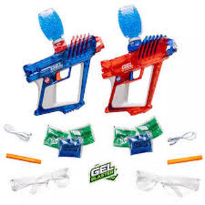 lot 19 image: Gel Blaster Nova 2 Pack Toy Gun with 60,000 Gellets Included & Safety Glasses
