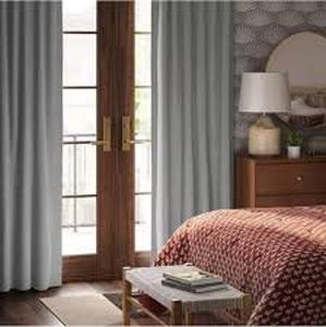 lot 56 image: Threshold 2 Panel Blackout Curtain-63- Gray Aruba