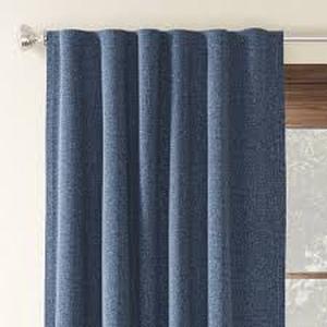 lot 57 image: Blackout Aruba Window Curtain Panel - Threshold-50W x 63L-Blue Denim