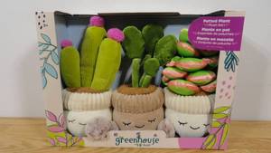 lot 36 image: Greenhouse by Russ 12 Inch Plush Plants, 3-pack