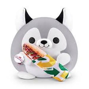 lot 118 image: 5 Surprise Snackles Series 1 Plush Husky and Subway
