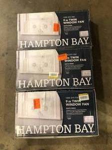 lot 7 image: Lot of Hampton Bay 9 in. Twin Window Fan Customer Returns See Pictures