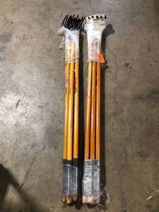 lot 14 image: Lot of  Husky 51 in. L Wood Handle 4-Tine Cultivator  Customer Returns See Pictures