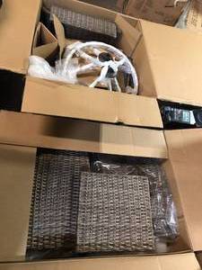lot 23 image: Hampton Bay Chasewood Brown 4-Piece Wicker Patio Conversation Set with CushionGuard Biscuit Cushions   Customer Returns See Pictures