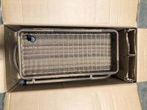 lot 41 image: Hampton Bay Creekside Brown Rectangular Resin Wicker Outdoor Accent Table Bar Cart  Customer Returns See Pictures