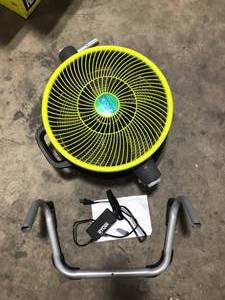 lot 34 image: RYOBI ONE 18V Cordless Hybrid WHISPER SERIES 14 in. Air Cannon Fan (Tool Only)  Customer Returns See Pictures