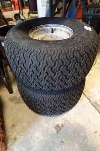 lot 318 image: Carlisle Turf-Mate Lawn Mower Tires with Wheels