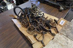 lot 255 image: Vintage Tack - Spurs, Bits, Clasps