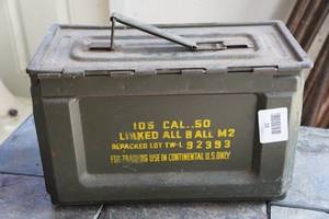 lot 92 image: Metal Ammo Box
