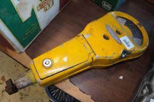 lot 79 image: Vintage Park-O-Meter Parking Meter - Yellow