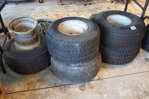 lot 230 image: Assorted Small Utility Tires and Wheels