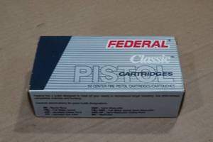 lot 126 image: 50 Federal Classic .45 Colt 225 Gr Semi Wadcutter HP Ammo