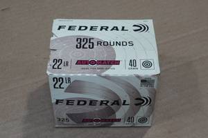 lot 149 image: 325 Federal Automatch .22 LR 40 Gr LRN Ammo