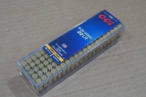 lot 150 image: 100 CCI Sub Sonic .22 LR 40 Gr Lead HP Ammo
