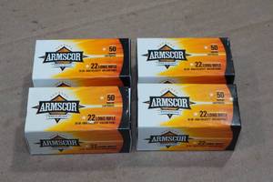 lot 152 image: 200 Armscor .22 LR 36 Gr HP Ammo