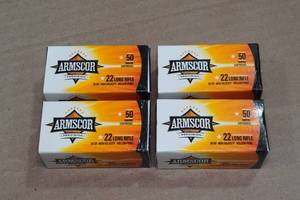 lot 155 image: 200 Armscor .22 LR 36 Gr HP Ammo