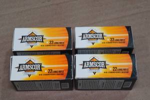 lot 156 image: 200 Armscor .22 LR 40 Gr Solid Point Ammo