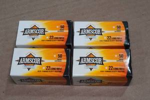 lot 157 image: 200 Armscor .22 LR 40 Gr Solid Point Ammo
