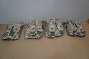 lot 99 image: 4 Blackhawk Double Pocket Magazine Pouches