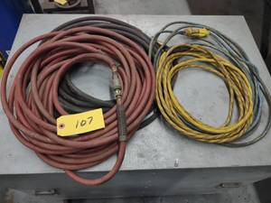lot 107 image: (2) Air Hoses & (2) Extension Cords...