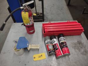 lot 109 image: Fire Extinguisher, Safety Triangles...