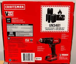 Brand New 12 Hammer Drill Kit w 2 Batteries