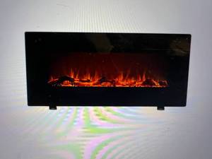 lot 8 image: 50 Wall-Mount Linear Electric Fireplace with Remote