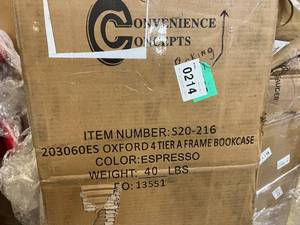 lot 15 image: Convenience Concepts Oxford A-Frame Bookshelf