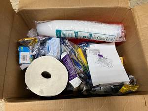 lot 51 image: Box Full of Office Supplies
