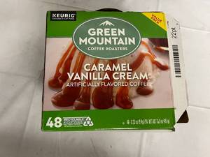 lot 79 image: 48ct Box of Green Mountain Caramel Vanilla Cream K Cups