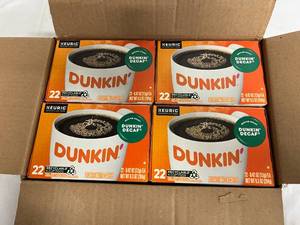lot 83 image: 4 x 22ct Paks of Dunkin Decaf K cups