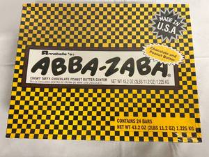 lot 123 image: Box of Abba-Zabba Chocolate Peanut Butter Chewy Taffy