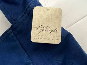 lot 329 image: Free People Canvas Sling Bag - Icelandis Blue