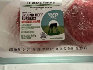 lot 31 image: D. 10x 3.20oz Grass Fed Burgers-All Natural