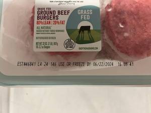 lot 35 image: D. 10x 3.20oz Grass Fed Burgers-All Natural