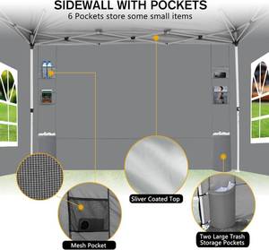 lot 49 image: Fnsyay 8 X 8 Pop-Up Canopy Tent with 4 Sidewalls