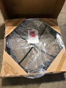 lot 1 image: Hampton Bay Windgate 40 in. Dia. Round Steel Wood Burning Fire Pit with Spark Guard Customer Returns See Pictures