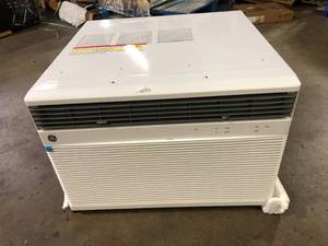 lot 22 image: GE 18,300 BTU 230208V Window Air Conditioner Cools 1000 Sq. Ft. with ENERGY STAR,Wi-Fi and Remote in White   Customer Returns See Pictures