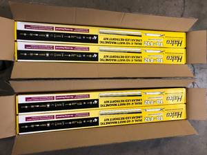 lot 25 image: Lot of HALCO LIGHTING TECHNOLOGIES Dual 4 ft. 44.72 in. 64-Watt Equivalent Integrated LED White Strip Magnetic Linear LED Troffer Retrofit Kit 4000K   Customer Returns See Pictures