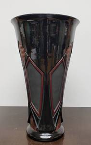 lot 109 image: James Loso Art Deco Style Pottery Vase 11 Signed