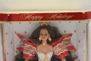 lot 123 image: Happy Holidays Special Edition Barbie - 1995 10th Anniversary