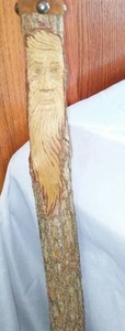 lot 21 image: Walking Stick, Intricate Carvings